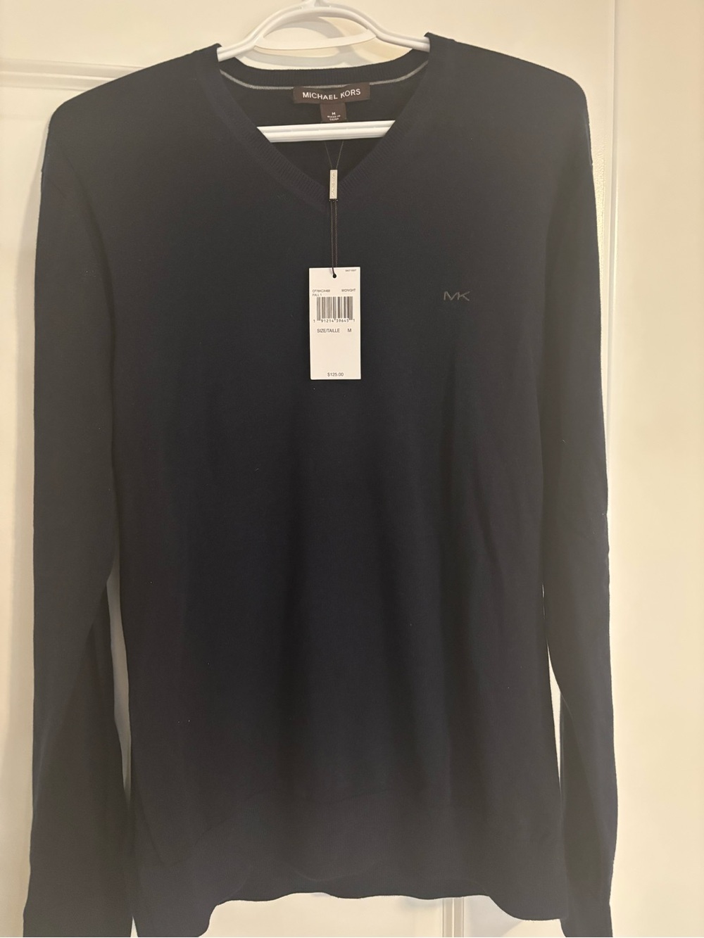 Michael Kors Men’s Dark Navy V-Neck Sweater